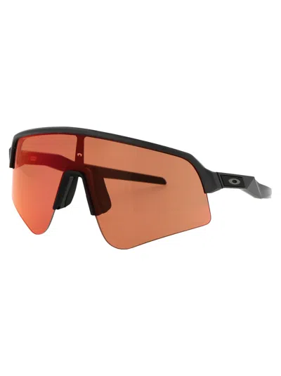 Oakley Matte Carbon Acetate Sunglasses In Purple