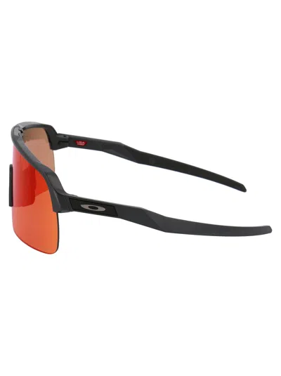 Oakley Matte Carbon Acetate Sunglasses In Purple