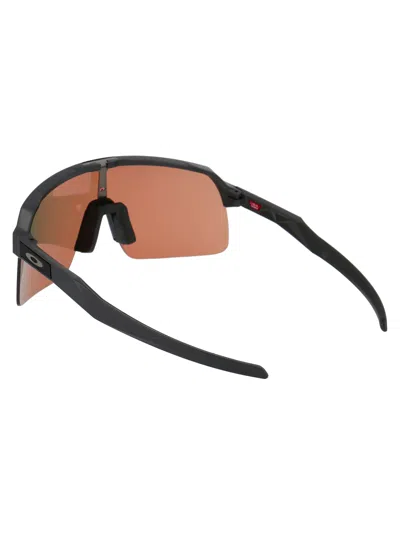 Oakley Matte Carbon Acetate Sunglasses In Purple
