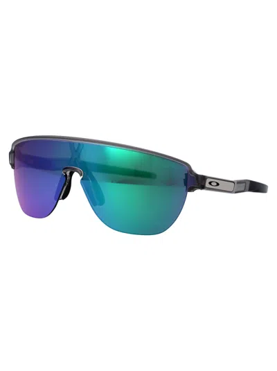 Oakley Matte Grey Acetate Sunglasses In Multi