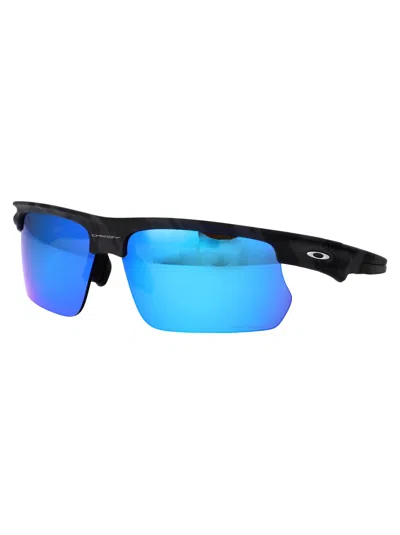 Oakley Matte Grey Camo Acetate Sunglasses In Blue