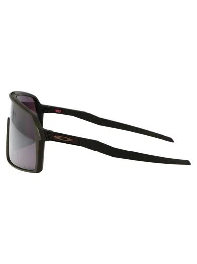 Oakley Matte Olive Acetate Sunglasses In Gray