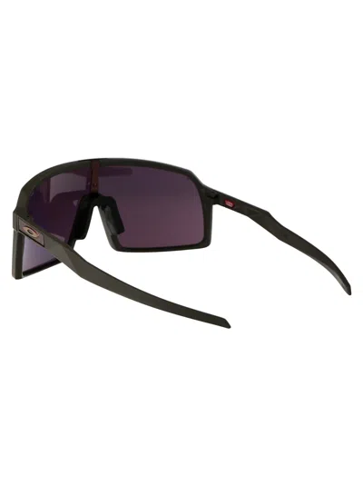 Oakley Matte Olive Acetate Sunglasses In Gray