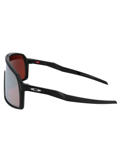 Oakley Polished Black Acetate Sunglasses In Gray