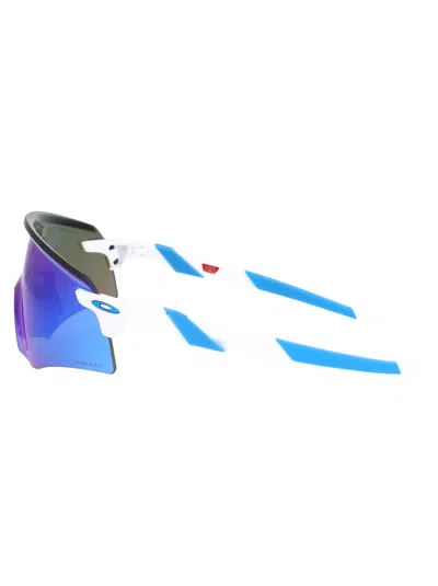 Oakley Polished White Acetate Sunglasses In Blue