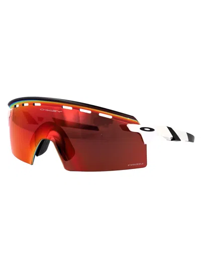 Oakley Polished White Acetate Sunglasses In Brown