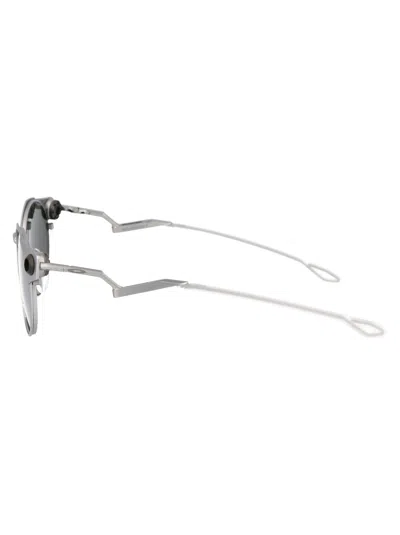 Oakley Satin Chrome Titanium Sunglasses In Gray