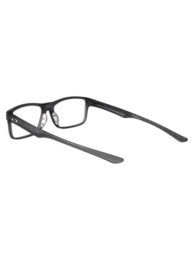 Oakley Satin Grey Acetate Optical Glasses In Black