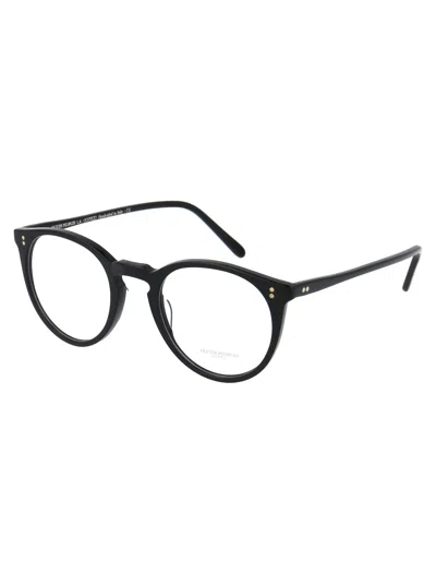 Oliver Peoples Black Acetate Optical Glasses In Black