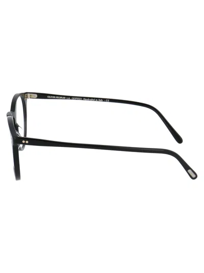 Oliver Peoples Black Acetate Optical Glasses In Black