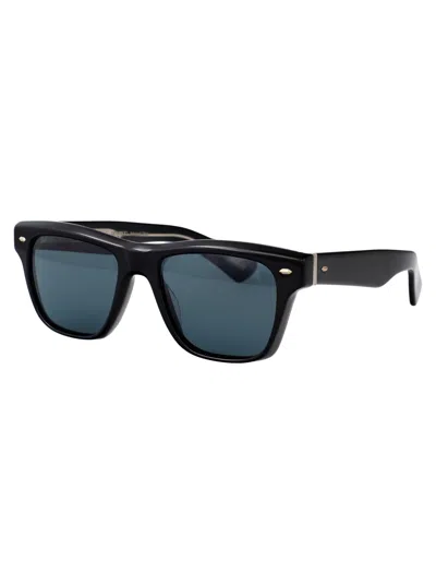 Oliver Peoples Black Acetate Sunglasses In Gray