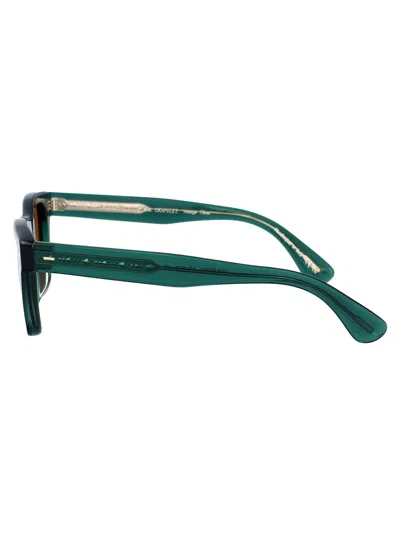 Oliver Peoples Translucent Dark Teal Acetate Sunglasses In Black