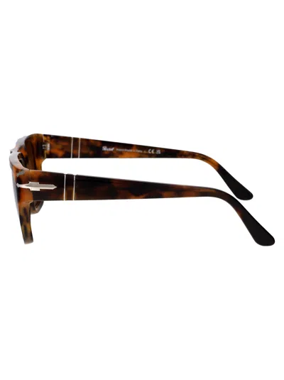 Persol Brown Havana Acetate Sunglasses In Black
