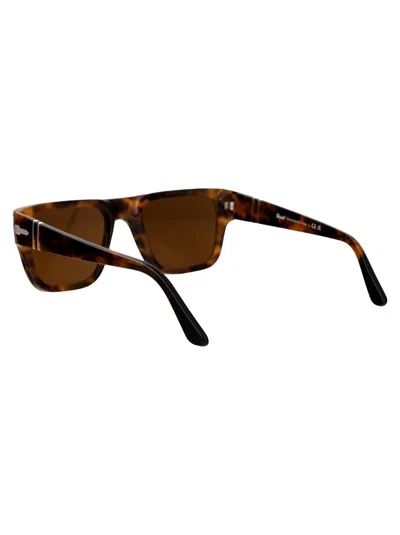 Persol Brown Havana Acetate Sunglasses In Black