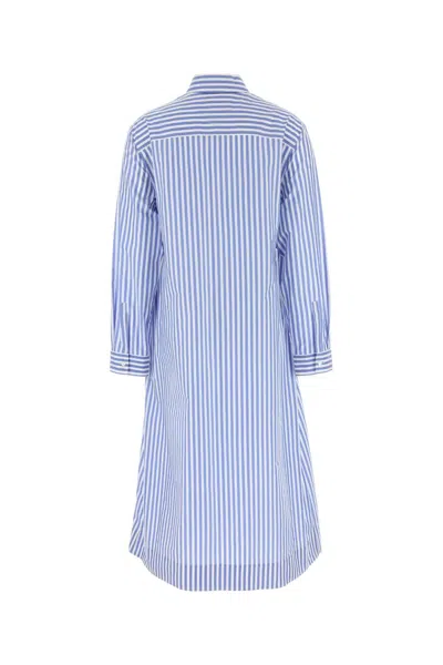Philosophy Di Lorenzo Serafini Embroidered Poplin Shirt Dress In Blue
