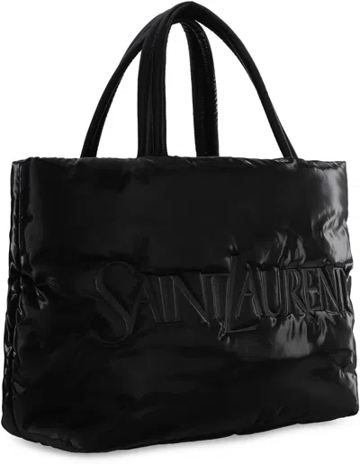 Saint Laurent Black Nylon  Shopping Bag