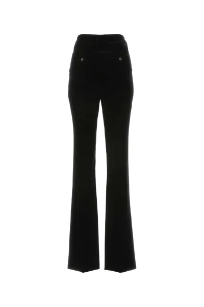 Saint Laurent Black Velvet Pant In Black