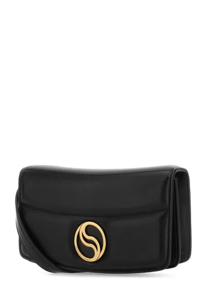 Stella Mccartney Black Alter Mat Mini S-wave Wallet In Brown