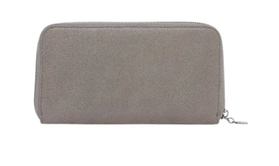Stella Mccartney Grey Shaggy Deer Falabella Wallet In Gray