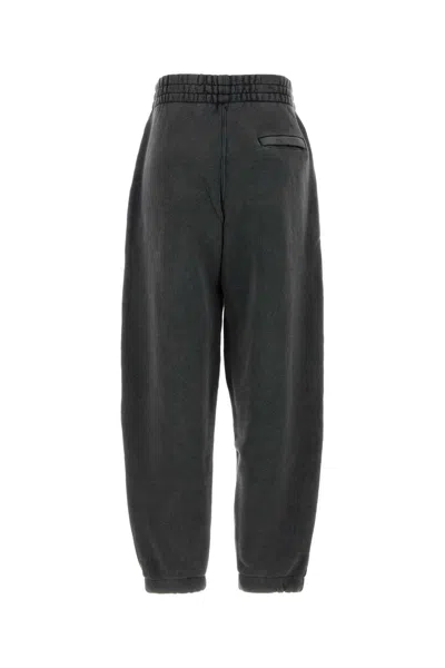 Alexander Wang T T By Alexander Wang Charcoal Cotton Joggers In Gray