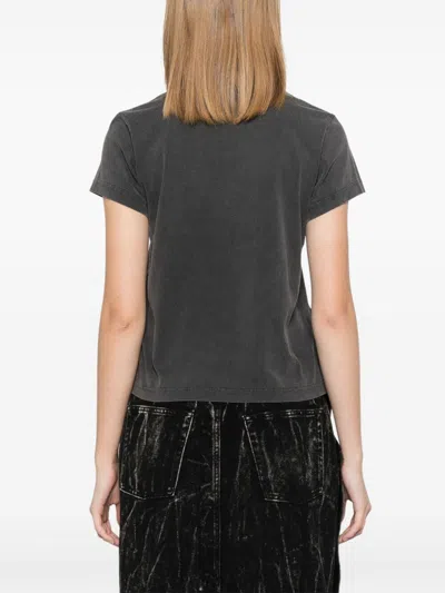 Alexander Wang T T By Alexander Wang Dark Grey Cotton T-shirt In Gray