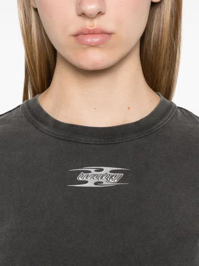 Alexander Wang T T By Alexander Wang Dark Grey Cotton T-shirt In Gray