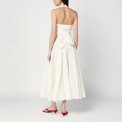 Patou Ivory Dress With A Bow On The Back In White