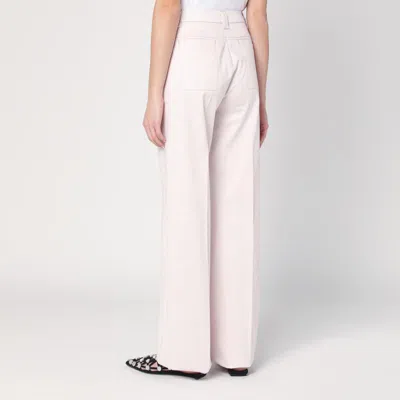 The Latest Thelatest Light Pink Alek Trousers In White