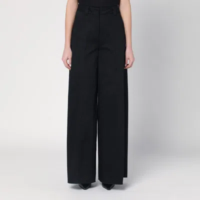 The Latest Thelatest Wide Black Alma Trousers In Black