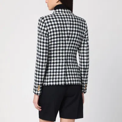 Tagliatore Double Breasted Checked Jacket With Notched Lapels In Multi