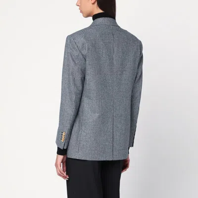 Tagliatore Double-breasted Prince Of Wales Jacket In Multi