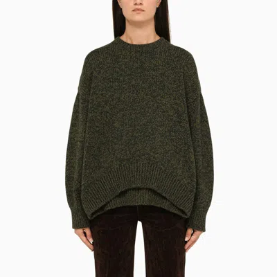Loewe Multi-panel Design Wool-blend Jumper In Green