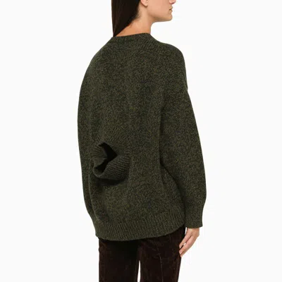 Loewe Multi-panel Design Wool-blend Jumper In Green