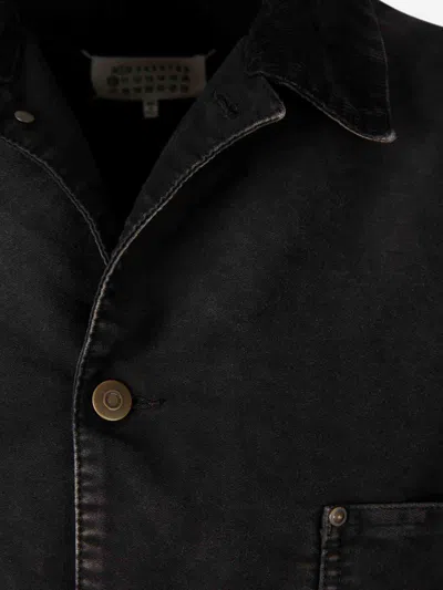 Maison Margiela Long Sleeve Jacket Featuring Front Pockets In Black