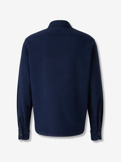 Vincenzo Di Ruggiero Long Coat By Oslo Con Tasche In Blue