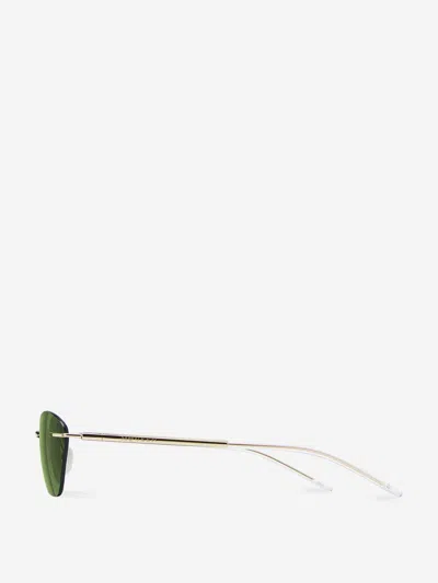 Alexander Mcqueen T-bar Slim Sunglasses In Green