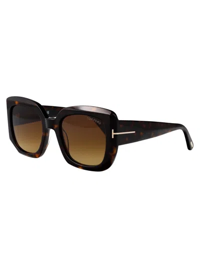 Tom Ford Avana Scura Acetate Sunglasses In Brown