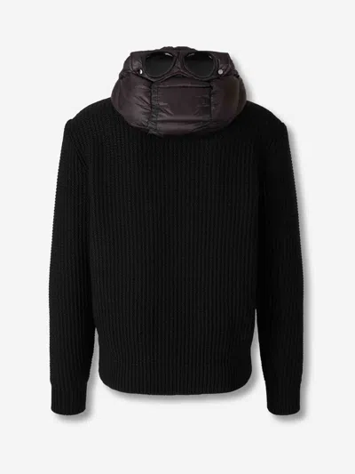 C.p. Company Black Wool And Nylon Sweater In Gray