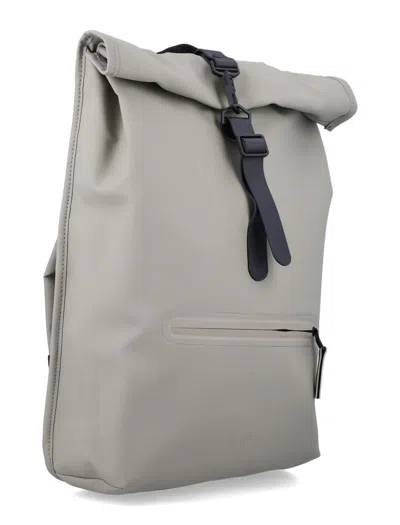 Rains Rolltop Waterproof Backpack In Sand