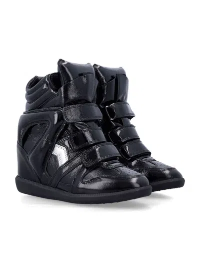 Isabel Marant High-top Sneakers Glossy Finish In Black