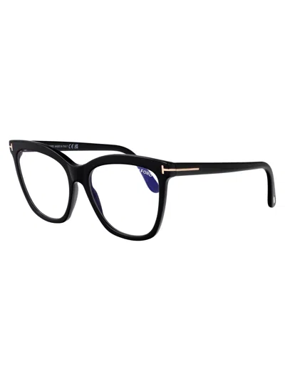 Tom Ford Nero Lucido Acetate Optical Glasses In Brown