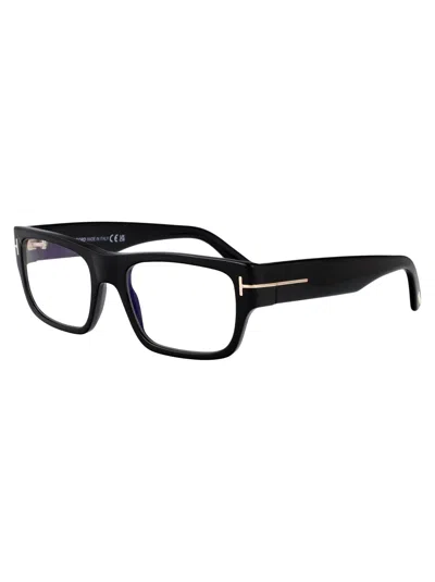 Tom Ford Nero Lucido Acetate Optical Glasses In Brown