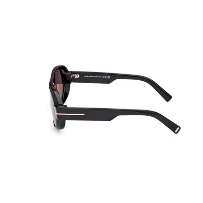 Tom Ford Nero Lucido Acetate Sunglasses In Purple