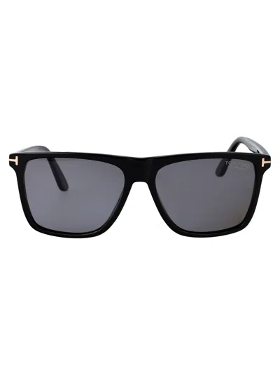 Tom Ford Nero Lucido Acetate Sunglasses In Black