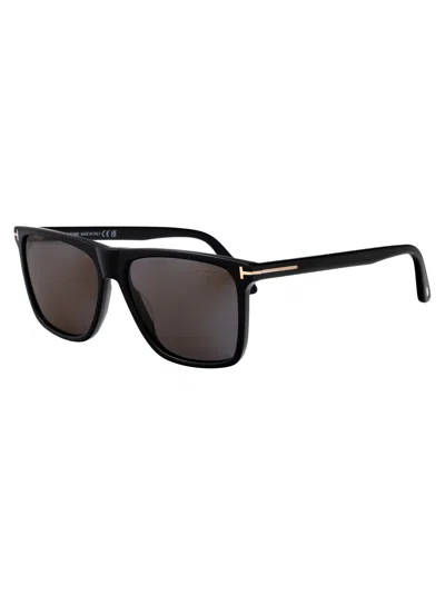 Tom Ford Nero Lucido Acetate Sunglasses In Black