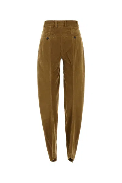 Y/project Caramel Stretch Velvet Pant In Brown