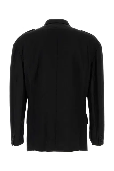 Yohji Yamamoto Black Wool Blazer In Black