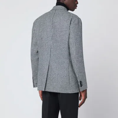 Tagliatore Houndstooth Double-breasted Jacket In Gray