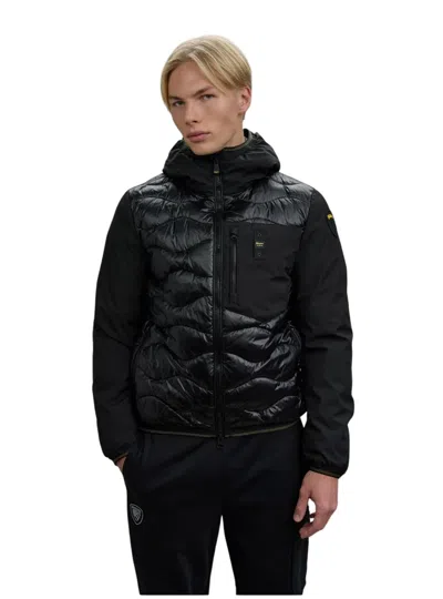 Blauer Quilted Down Jacket Casual Jackets, Parka Black In Black
