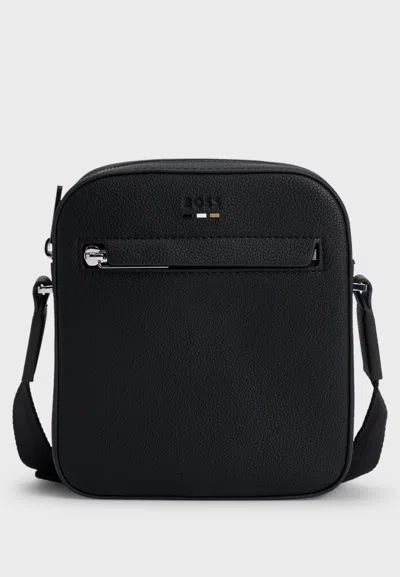 Hugo Boss Reporter Bag Con Logo In Rilievo Nero In Black